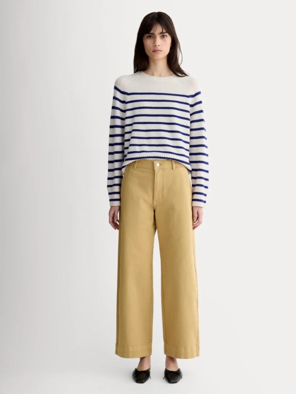Everlane Utility Wide-Leg Pant Chinos in Camel